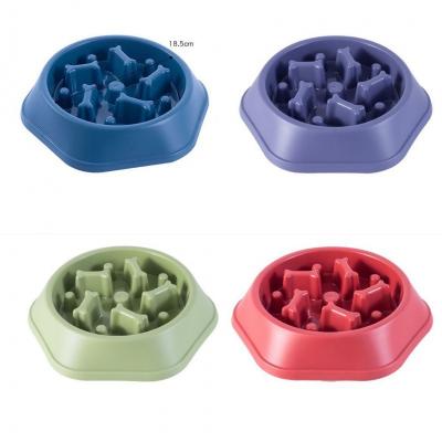 China Eco-Friendly Plastic Slow Food Dog Feeder PP Multicolor Factory Consumption Bowl Sustainable Wholesale Anti-Slip Slow Dish for sale