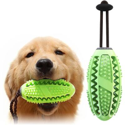 China Factory Price Viable Customized Rubber Dog Chew Toys Interactive Pet Tennis Rubber Toys Stuffing Snacks Bite Resistant Pet Toy for sale