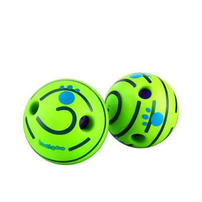 China Sustainable New Design Custom Sounding Bite Resistant Jumping Funny Noises Chew Big Dog Puppy Training Toy Ball for sale