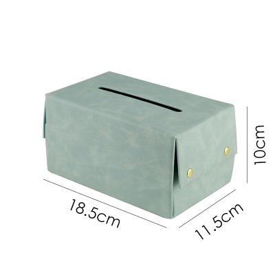 China Viable Customizable Modern Trend New Style PU Car Tissue Leather Box for sale