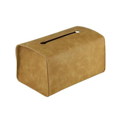 China Custom PU/paper tissue box for tissues car tissue box leather holder box for sale