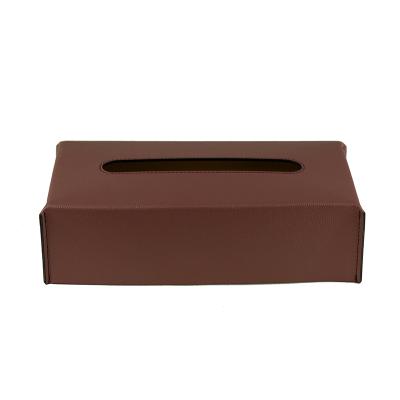 China Wholesale Custom Size Recyclable High Quality Plush Facial Tissue Leather Box for sale