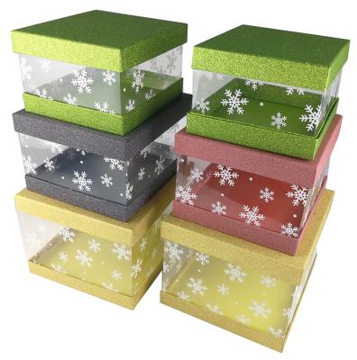 China Handmade PVC Paper Box Gift Box Nested Storage Paper Case Accept CN, PET Stackable 4c Boxes for sale