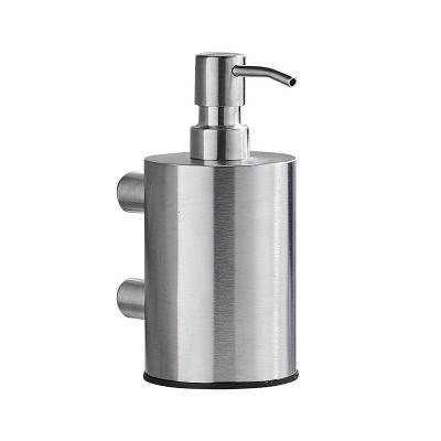 China Modern Stainless Steel Manual Hand Wash Soap Dispenser Wall Mounted Cleaning for sale