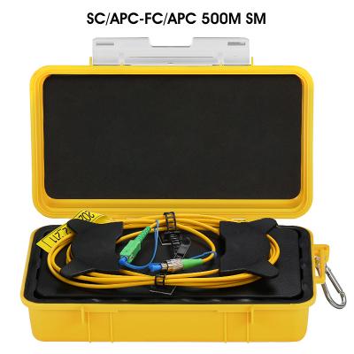 China SC/APC-FC/APC OTDR Blind Spot Eliminator Fiber Rings Fiber Optic OTDR Launch Cable Box 500M SM 1310/1550nm SC/APC-FC/APC 500M for sale