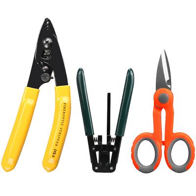 China FTTH CFS-3 three mouth pliers stripping pliers/cable stripping machine wire pliers/Kevlar leather scissors three sets for sale