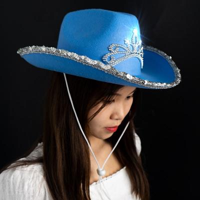 China Non Woven Fabric Western Style Cowboy Hat With Non Woven Fabric Party Hats For Women Party Carnival 2021 for sale