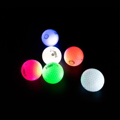 China Plastic Fluorescent Night Light Glow Golf Led Luminous Night Glow Golf Ball for sale