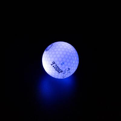 China Plastic Colorful Flashing Golf Ball Glowing Night Glow Flash Light 6 LED Golf Ball for sale