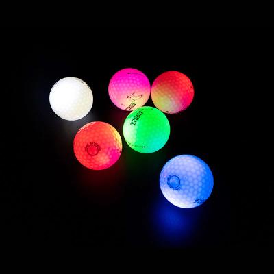 China Hot Sale Plastic LED Luminous Night Glow Custom Golf Balls for sale