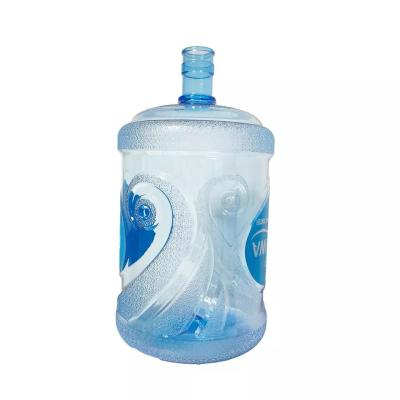 중국 Poly Carbonate 5 Gallon Water Bottle Round Body 20 Litres Water Bottle With Strip 판매용