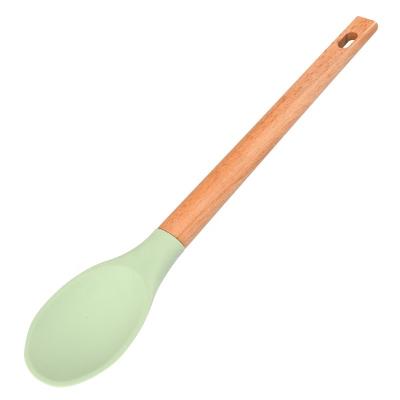 China Multi Disposable Home Use With Handle Function Wooden Kitchen Spoon Wooden Spoon Spoons For Cooking Silicone Feeding Spoon for sale