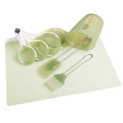 China Silicone Paste Silicone Paste Mat Baking Tool Set With Viable Customized Kneading Cup for sale