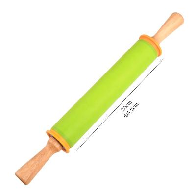 China Sustainable New Design Rolling Pin Baking Tools Adjustable Dough Roller Nonstick With Wooden Handle For Baking for sale