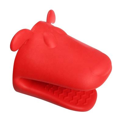 China Hot Sale Minimalist Non Slip Pot Holder Heat Resistant Silicone Oven Mitts For Kitchen Cooking And Baking for sale