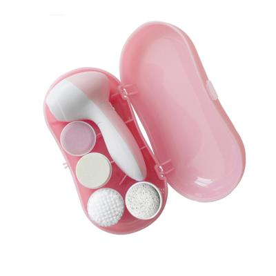 China ABS + Nylon 4 in 1 Facial Brushes for Cleaning Facial Massager Facial Cleansing Brush for sale