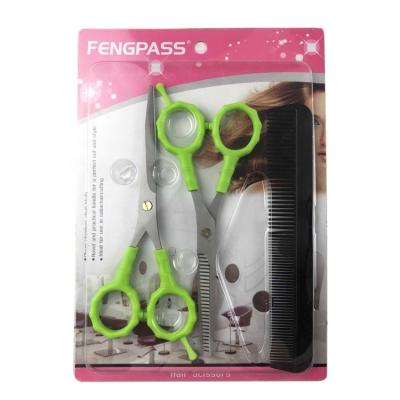 China Hot Selling S3-1078AB Factory Price Thinning Barber Scissors Set Home Using 3PCS Set Hair Cutting Scissors for sale