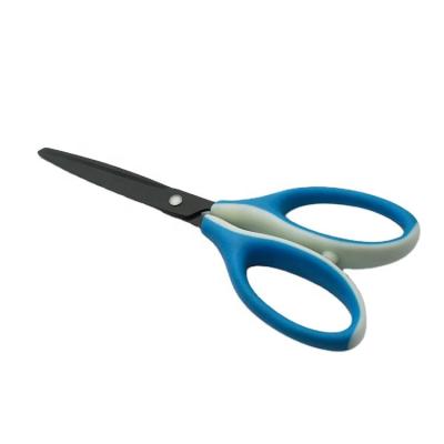 China S1-1121 Classic Soft Handle Coating Blade Paper Cutting Titanium Office Stationery Scissors for sale