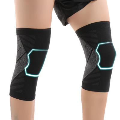 China Low MOQ Adjustable Elasticity Factory Price Breathable Compression Sports Support Knee Sleeve, Copper Recovery Nylon Knee Brace For Running Sports And Fitness for sale