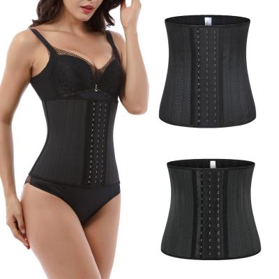 China 25 antibacterial bone entrenador de cintura latex waist steel cincher slimming Bustier sheath slimming woman for sale