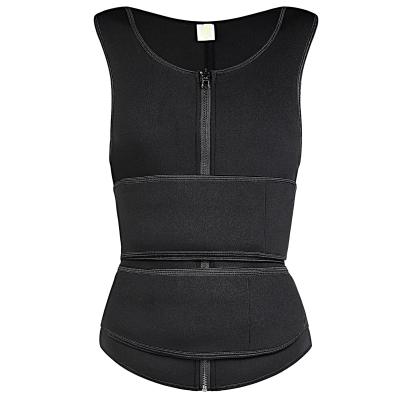 China Double Straps Men Neoprene Waist Trainer Sweat Corset Sauna Vest Belly Control Weight Loss Adult Body Shaper for sale