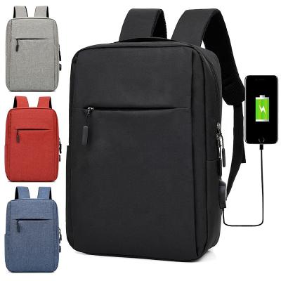 China With USB Travel Laptop Backpack Water Resistant Anti-theft Bag With USB 15.6 Inch Left Charging Computer Backpack for sale