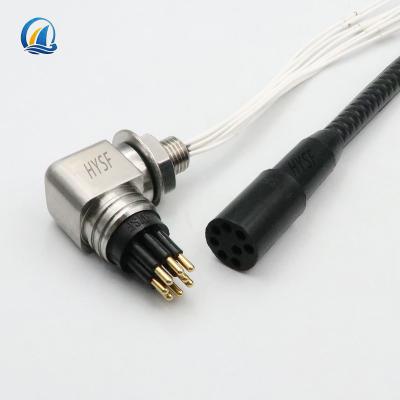 China Deep Sea Use Pluggable Wet Connector Deep Sea Cable 5-8-core Pair Male-Female Plug Deep Water Right Angle L-Type for sale