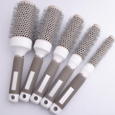 China Barber Salon Waterproof Hair Styling Ionic Nano Thermal Ceramic Round Hair Brush for sale