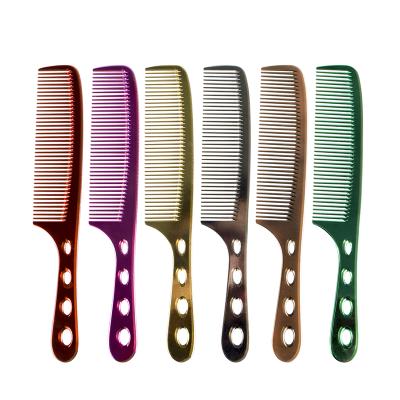 China Professional Barber Aluminum Metal Hair Cutting Hair Salon Equipment Home Ultra Colorful Anti Static Comb For Hairdressing Styling for sale