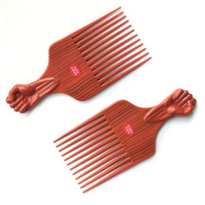 China Comfortable Barber Shop High Quality Plastic Pick Up Afro Comb For Black Men for sale