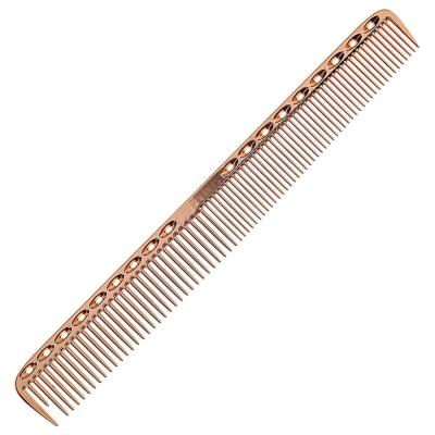 China Pro Barber Salon Hairdressing Aluminum Metal at home Rose Gold Hair Cutting Comb for sale