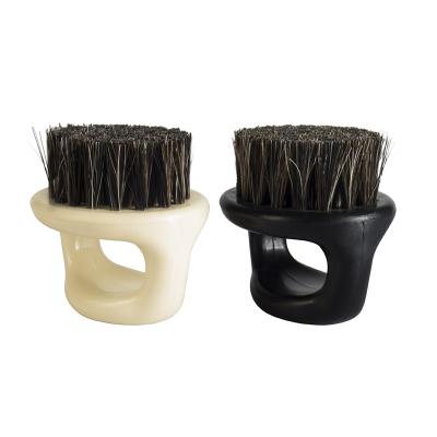 China Logo Soft Boar Bristle Hair Shaving Brush Men's Individual Custom Fade Knuckle Face Shaving Beard Care Logo Finger Badger Cleaning Brush for Barber for sale