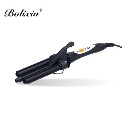 China Ceramic Coating Styling Tools 3 Barrel Hair Curler Curling Iron Ceramic Coating for sale