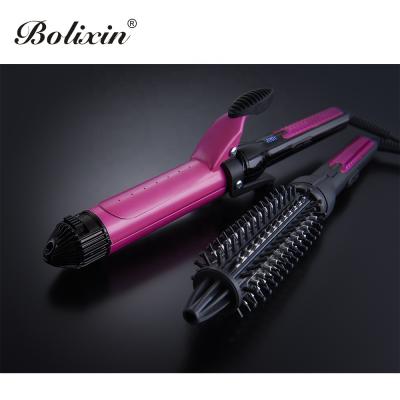 China Portable Round Iron Round Curling Comb Hair Brush Tools Ceramic Hot Curl 25mm*106.5mm for sale