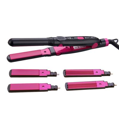 China Interchangeable Hair Straightener Curling Iron With Changeable Plates 23*82mm for sale