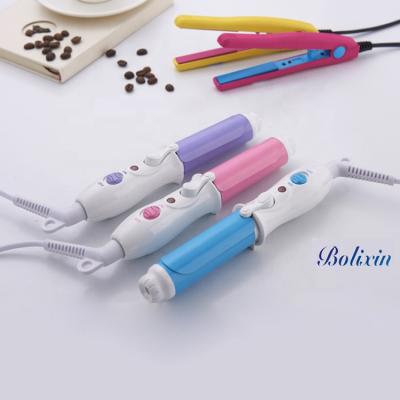 China Cute Portable RV Ceramic Coating Mini Hair Curler Curling Iron for sale