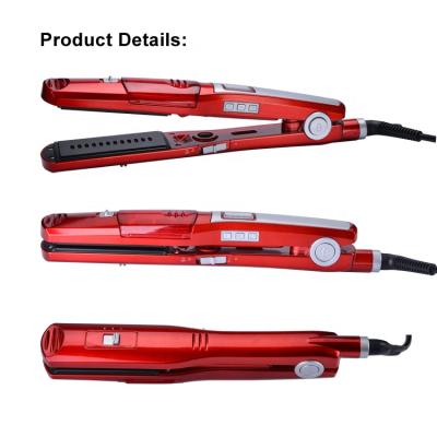 China RV Titanium Hair Straightener Professional Steam Styler Led Flat Iron for sale