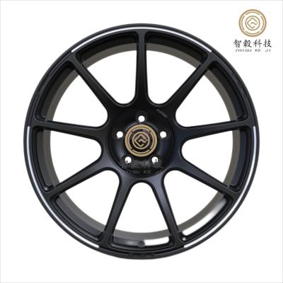 China 6061 Aluminum Alloy 20x9.5/10.5 ET35/15 5x114.3 CB66.1 6061Aluminum Alloy Front Rims And Rear PairingMatte Black Word Fine Milling Slot for sale