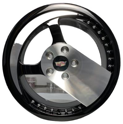 China New style factory products ALLOY 5 holes car wheels 16 17 18 inch aluminum alloy structure 6061 black and silver for sale