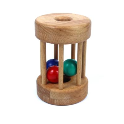 China Eco - Friendly Montessori Materials Rolling Drum Wooden Toys For Kids Educational Learning Toys for sale