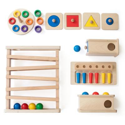 China Eco-Friendly Montessori Educational Toys Children 11-13.5 Months Toys Wooden Toys Montessori Material Full Set for sale