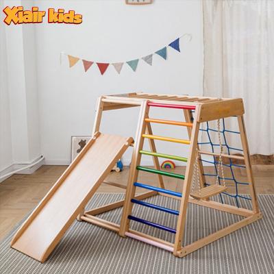 China Eco-Friendly Xiair Montessori Kids Climbing Wooden Frame With Ramps Pickler Climbing Gym Indoor Playground Equipment Convertible Set for sale