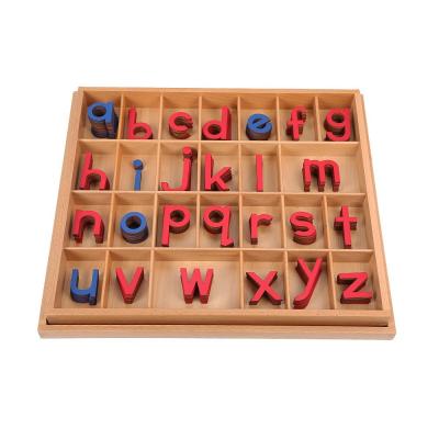 China Wooden Montessori Sandpaper Letters Kindergarten Study Materials English Teaching Movable Alphabet Wooden Study Alphabet for sale