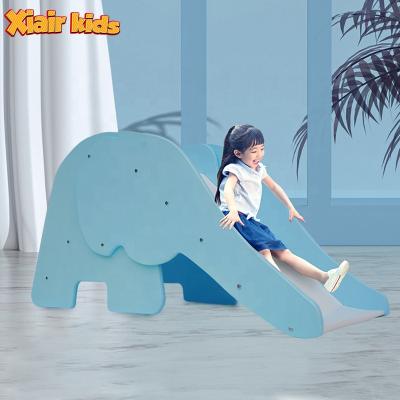 China Xiair Montessori Safe/Durable Indoor Wooden Elephant Slides Eco-Friendly Wooden Playground Slides For Kids PlayRamp With Climbing Ladder for sale