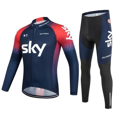 China Winter Sweat-wicking Mountain Wear Sublimation Print Cycling Riding Set Mens Cycling Jersey Set for sale