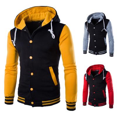 China Ebay Custom LOGO Classic Baseball Hoodies Men Spring Warm Patchwork Fleece Sweatshirts for sale