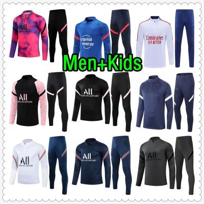 China Custom LOGO Latest Club Men's Soccer Jacket And Pants 2022 Soccer Tracksuit plus size sportswear for sale