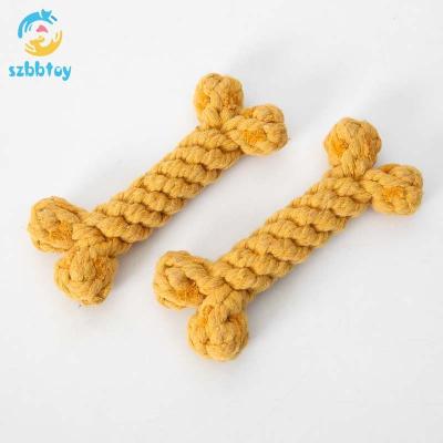 China Wholesale Viable Shaped Toy Dog Bone Cotton Rope Chew Toy Durable Pet Toys Pet Plush Toy for sale