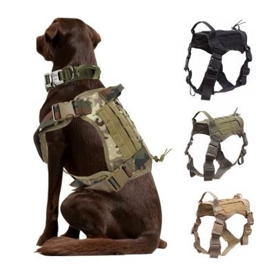 China Stocked Breathable Military Adjustable Training Utility Hunting Dog Vest Dog Tactical Harness for sale