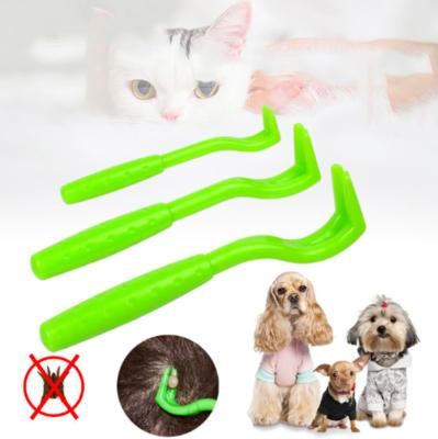 China 3PCS Plastic Stocked Pet Hook Scratching Tick Tool Flea Lice Remover Tornado Tick Remover for sale